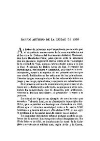 Barrio antiguo de la ciudad de Vigo / F. J. Sánchez Cantón | Biblioteca Virtual Miguel de Cervantes