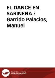 EL DANCE EN SARIÑENA / Garrido Palacios, Manuel | Biblioteca Virtual Miguel de Cervantes