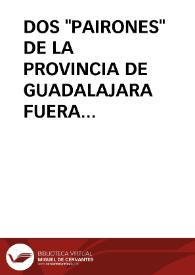 DOS "PAIRONES" DE LA PROVINCIA DE GUADALAJARA FUERA DEL CONTEXTO MOLINES / Lopez De Los Mozos, José Ramón | Biblioteca Virtual Miguel de Cervantes