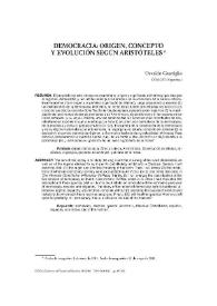 Democracia : origen, concepto y evolución según Aristóteles / Osvaldo Guariglia | Biblioteca Virtual Miguel de Cervantes