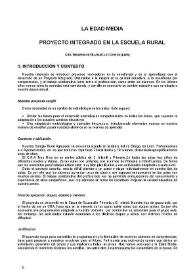 La Edad Media. Proyecto integrado en la escuela rural / CRA Tres Ríos Villanueva de Carrizo (León) | Biblioteca Virtual Miguel de Cervantes