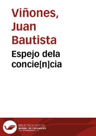 Espejo dela concie[n]cia | Biblioteca Virtual Miguel de Cervantes