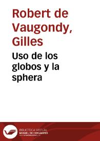 Uso de los globos y la sphera | Biblioteca Virtual Miguel de Cervantes
