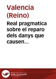 Real pragmatica sobre el reparo dels danys que causen los alguazils, escriuans y verguetes y altres oficials que van per lo Regne de Valencia a fer execucions | Biblioteca Virtual Miguel de Cervantes