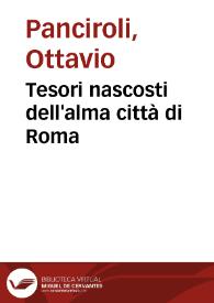 Tesori nascosti dell'alma città di Roma | Biblioteca Virtual Miguel de Cervantes