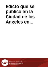 Edicto que se publico en la Ciudad de los Angeles en 6. de abril de 1647, Nos el doctor Iuan de Merlo, Canonigo Doctoral de la Santa Cathedral de la Ciudad de los Angeles, Iuez Prouisor, Official, y Vicario General en ella, y todo su Obispado, por el Illustrissimo, y Reuerendissimo Señor Don Iuan de Palafox, y Mendoza Obispo deste Obispado, del Consejo de su Magestad, y del Real de las Indias, Visitador General desta nueua España, etc. | Biblioteca Virtual Miguel de Cervantes