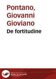 De fortitudine | Biblioteca Virtual Miguel de Cervantes