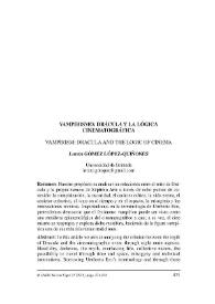 Vampirismo : Drácula y la lógica cinematográfica / Loreto Gómez López-Quiñones | Biblioteca Virtual Miguel de Cervantes