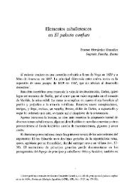 Elementos caballerescos en "El palacio confuso" / Erasmo Hernández González | Biblioteca Virtual Miguel de Cervantes