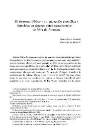 El elemento bíblico y su utilización simbólica y dramática en algunos autos sacramentales de Mira de Amescua / Marie-France Schmidt | Biblioteca Virtual Miguel de Cervantes
