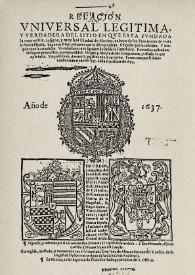 Relacion vniversal legitima, y verdadera del sitio en qve esta fvndada la muy noble, insigne, y muy leal Ciudad de Mexico, cabeça de las Provincias de toda la Nueva España : lagunas, rios y montes que la ciñen y rodean. Calçadas que las dividen. Y azequias que la atrauiesan. Ynundaciones que á padecido desde su gentilidad. Remedios aplicados. Desegues propuestos, y emprendidos. Origen y fabrica del de Gueguetoca, y estado en que oy se halla. Ymposiciones, derramas, y gastos que se han hecho. Forma con que se á auctuado desde el año de 1553 hasta el presente de 1637 / dispuesta, y ordenada por el Licenciado Don Fernando de Cepeda y Don Fernando Alfonso Carrillo; corregida, ajustada, y concertada con el Licenciado Don Iuan de Albares Serrano | Biblioteca Virtual Miguel de Cervantes