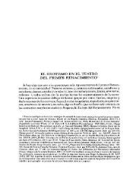 El erotismo en el teatro del primer renacimiento / Teresa Ferrer Valls | Biblioteca Virtual Miguel de Cervantes