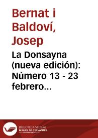 La Donsayna (nueva edición) [Texto impreso]. Número 13 - 23 febrero 1845 | Biblioteca Virtual Miguel de Cervantes