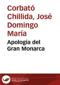 Apología del Gran Monarca | Biblioteca Virtual Miguel de Cervantes