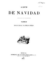 Album de navidad: páginas dedicadas al bello sexo | Biblioteca Virtual Miguel de Cervantes