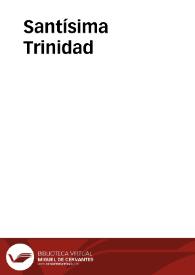 Santísima Trinidad | Biblioteca Virtual Miguel de Cervantes