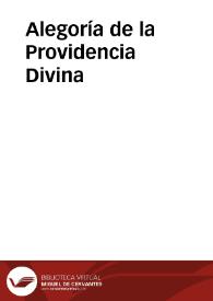 Alegoría de la Providencia Divina | Biblioteca Virtual Miguel de Cervantes