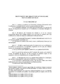 Estatuto de autonomía de Asturias (1981) | Biblioteca Virtual Miguel de Cervantes