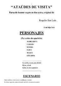 "Ataúdes de visita" : farsa de humor negro en dos actos / original de Rogelio San Luis | Biblioteca Virtual Miguel de Cervantes