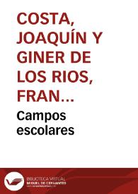 Campos escolares | Biblioteca Virtual Miguel de Cervantes