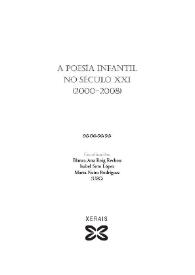 A poesía infantil no século XXI (2000-2008) / coordinación, Blanca-Ana Roig Rechou, Isabel Soto López, Marta Neira Rodríguez | Biblioteca Virtual Miguel de Cervantes