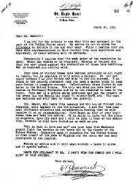 [Carta de Caracuch donde señala que observó el movimiento de la guerra desde los Estados Unidos. El Paso (E.U.A.), 20 de marzo de 1911] | Biblioteca Virtual Miguel de Cervantes