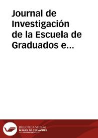 Journal de Investigación de la Escuela de Graduados e Innovación | Biblioteca Virtual Miguel de Cervantes
