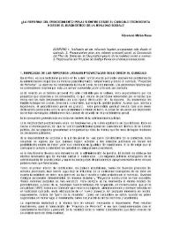 ¿La reforma del procedimiento penal siempre desde el cubículo tecnocrata o desde el diagnóstico de la realidad social? / Florencio Mixán Mass | Biblioteca Virtual Miguel de Cervantes