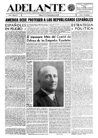 Adelante : Órgano del Partido Socialista Obrero [Español] (México, D. F.). Año I, núm. 21, 1 de diciembre de 1942 | Biblioteca Virtual Miguel de Cervantes
