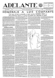 Adelante : Órgano del Partido Socialista Obrero [Español] (México, D. F.). Año II, núm. 43, 1 de noviembre de 1943 | Biblioteca Virtual Miguel de Cervantes