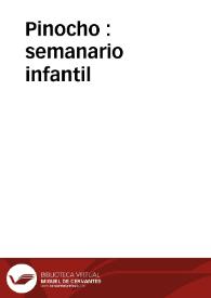 Pinocho : semanario infantil | Biblioteca Virtual Miguel de Cervantes