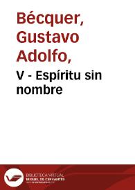 V - Espíritu sin nombre | Biblioteca Virtual Miguel de Cervantes