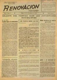 Renovación (México D. F.) : Órgano de la Federación de Juventudes Socialistas de España. Año I, núm. 2, 25 de febrero de 1944 | Biblioteca Virtual Miguel de Cervantes