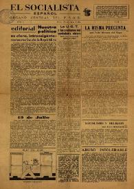 El Socialista Español : órgano central del P.S.O.E. Año I, núm. 1, 25 de julio de 1946 | Biblioteca Virtual Miguel de Cervantes