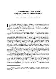 El pensamiento de Rafael Barrett, un "joven del 98" en el Río de la Plata / Francisco Corral Sánchez-Cabezudo | Biblioteca Virtual Miguel de Cervantes