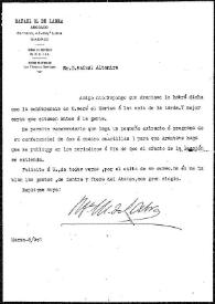 Carta de Rafael M. de Labra a Rafael Altamira. Madrid, 8 de marzo de 1907 | Biblioteca Virtual Miguel de Cervantes