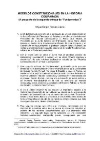 Modelos constitucionales en la historia comparada (A propósito de la segunda entrega de "Fundamentos") / Miguel Ángel Presno Linera | Biblioteca Virtual Miguel de Cervantes