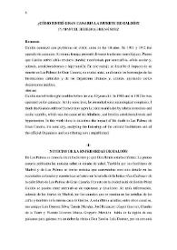 ¿Cómo sintió Gran Canaria la muerte de Galdós? / Manuel Herrera-Hernández | Biblioteca Virtual Miguel de Cervantes