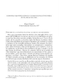 Comedia palatina cómica y comedia palatina seria en el Siglo de Oro / Miguel Zugasti | Biblioteca Virtual Miguel de Cervantes