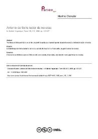 Antonio de Solís lector de novelas / Maxime Chevalier | Biblioteca Virtual Miguel de Cervantes