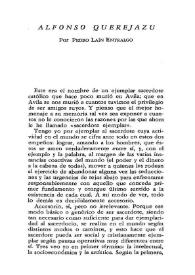 Alfonso Querejazu / por Pedro Laín Entralgo | Biblioteca Virtual Miguel de Cervantes