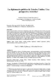 La diplomacia pública de Estados Unidos. Una perspectiva histórica / Lorenzo Delgado Gómez-Escalonilla | Biblioteca Virtual Miguel de Cervantes