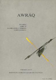 Awraq : estudios sobre el mundo árabe e islámico contemporáneo. Vol. IX (1988) | Biblioteca Virtual Miguel de Cervantes