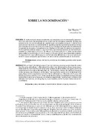 Sobre la no-dominación / Isan Shapiro | Biblioteca Virtual Miguel de Cervantes