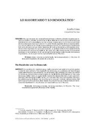 Lo mayoritario y lo democrático / Aurelio Arteta | Biblioteca Virtual Miguel de Cervantes