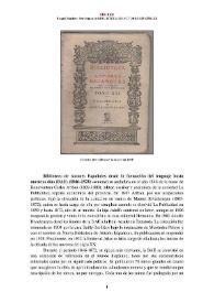 Biblioteca de Autores Españoles desde la formación del lenguaje hasta nuestros días (BAE) (Madrid, 1846 - 1928) [Semblanza]  / Raquel Sánchez García | Biblioteca Virtual Miguel de Cervantes