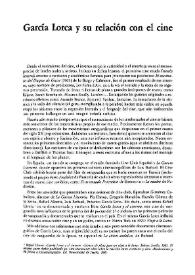 García Lorca y su relación con el cine / José Agustín Mahieu | Biblioteca Virtual Miguel de Cervantes