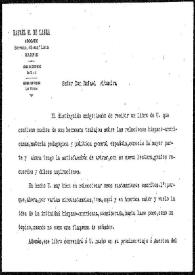 Carta de Rafael M. de Labra a Rafael Altamira. Madrid, 23 de mayo de 1909 | Biblioteca Virtual Miguel de Cervantes