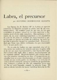 Labra, el precursor / por Alfonso Rodríguez Aldave | Biblioteca Virtual Miguel de Cervantes