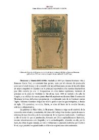 Montaner y Simón (1867-1981) [Semblanza] / Manuel Llanas | Biblioteca Virtual Miguel de Cervantes